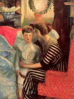 William James Glackens - The artist wife and son